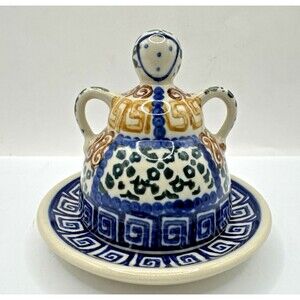 Boleslaweic Polish Pottery Mini Cheese Lady